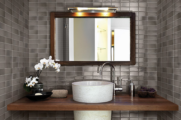 Tile used for backsplash - RETROCLASSIQUE_PEWTER